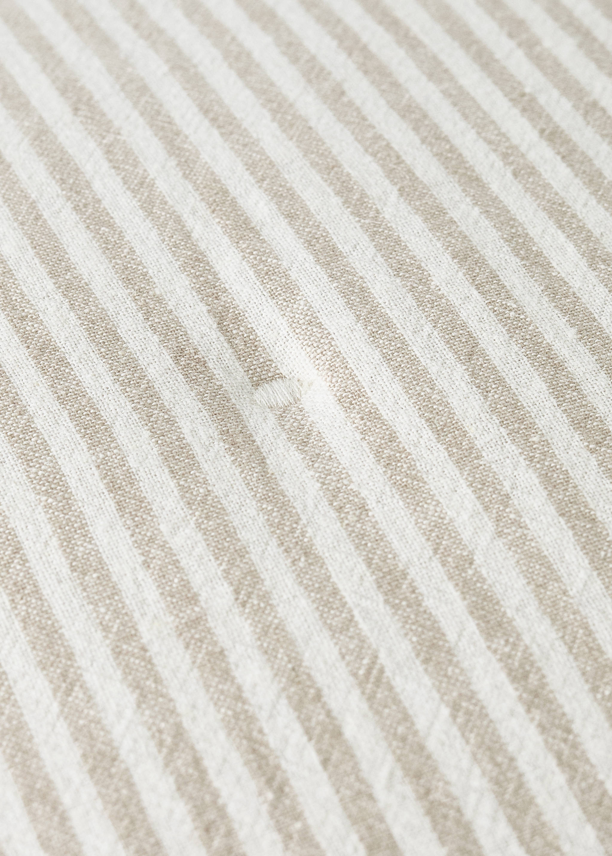 Children's cushion cover in cotton-linen stripes 40x40cm - Details of the article 3