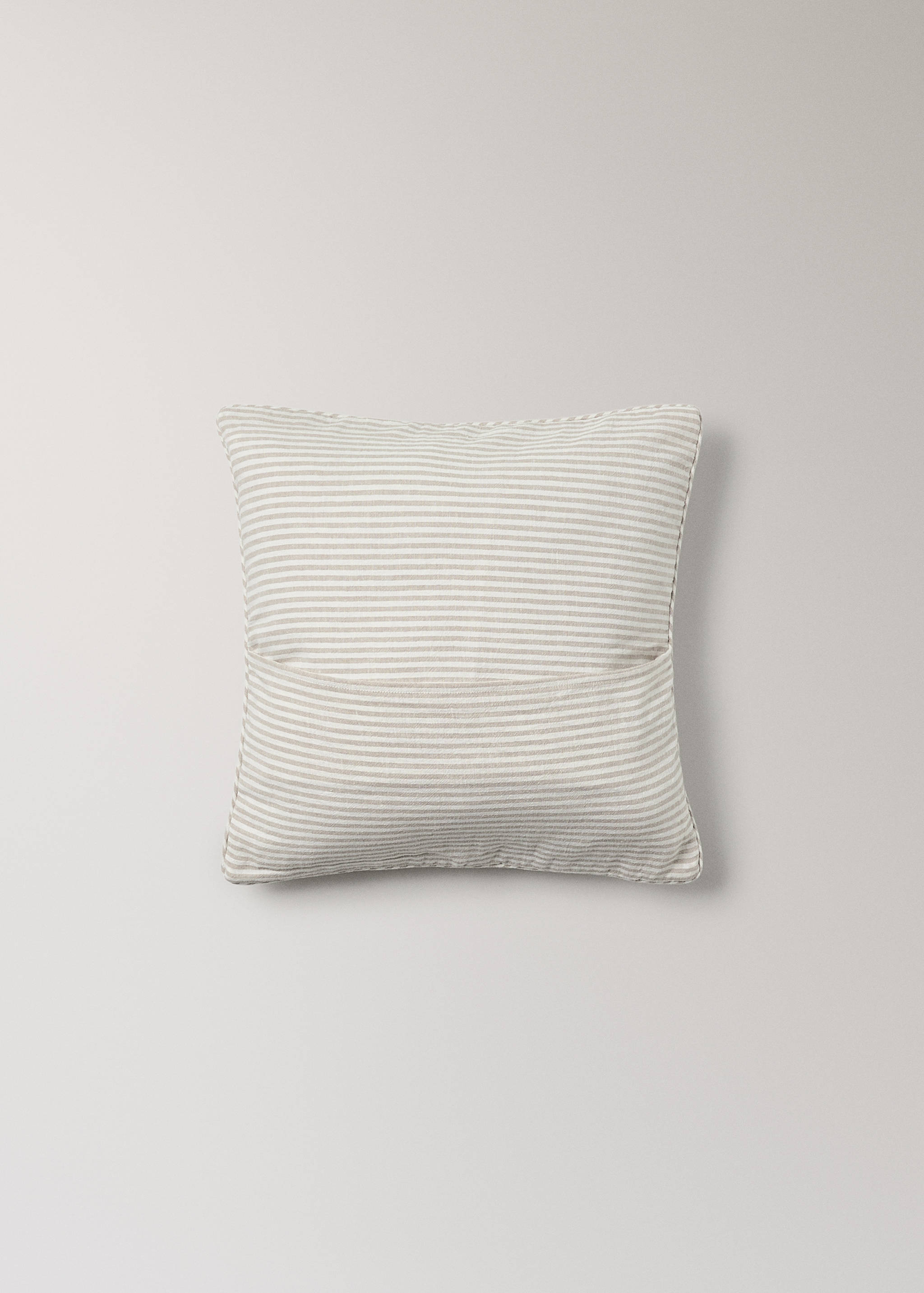 Children's cushion cover in cotton-linen stripes 40x40cm - Details of the article 4
