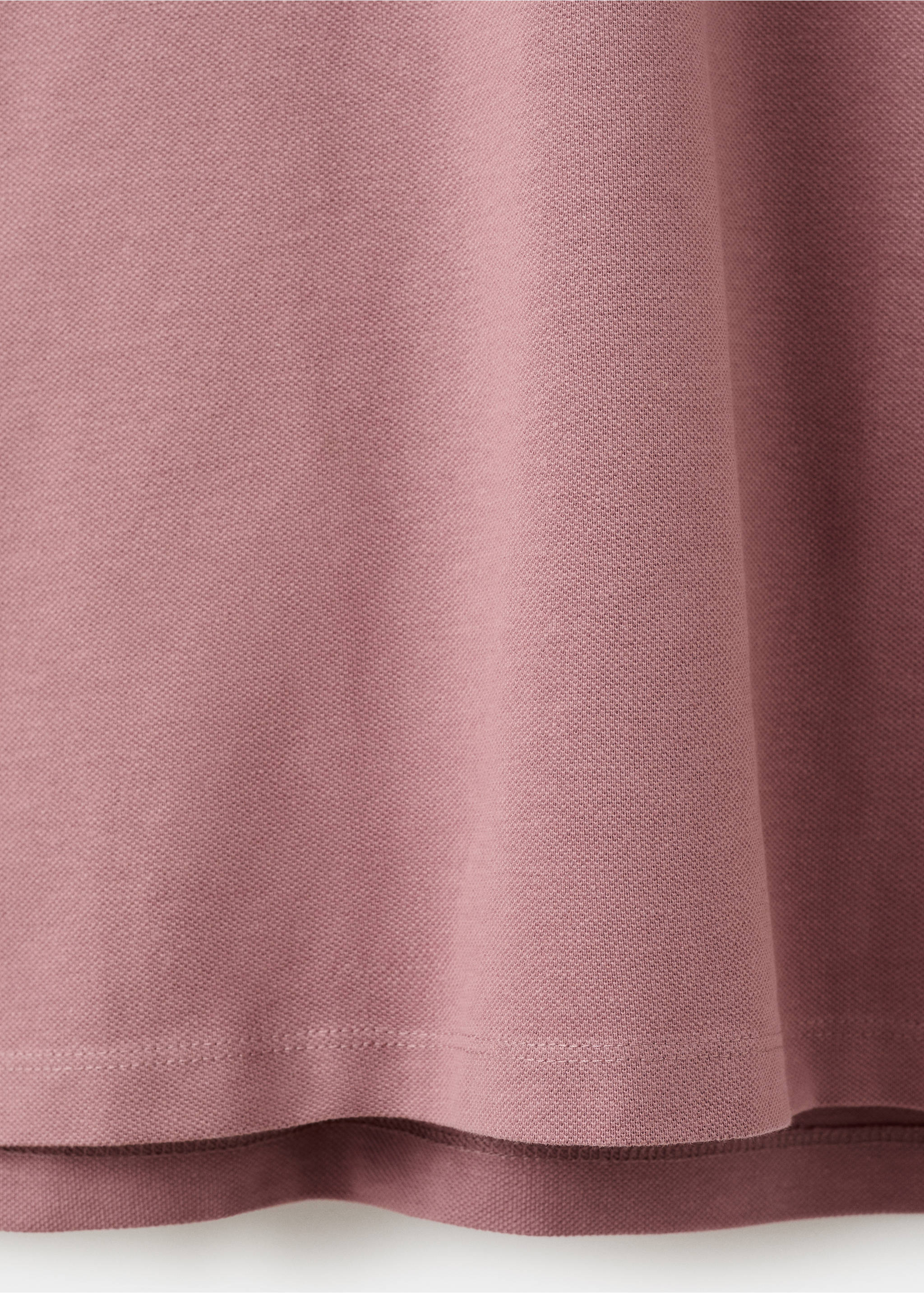 Short-sleeved cotton polo shirt - Details of the article 0, Pink. Ref: 27064057-00.