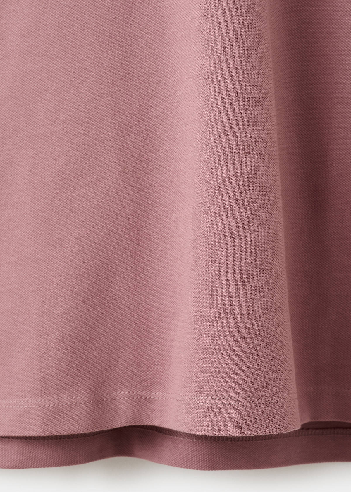Short-sleeved cotton polo shirt — Pink