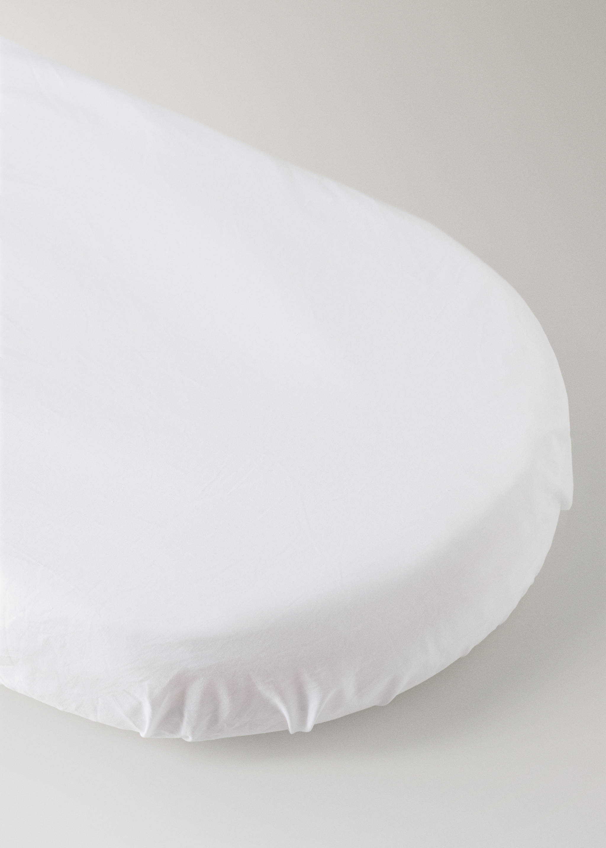 Mini cot fitted sheet in cotton percale piqué - Details of the article 3