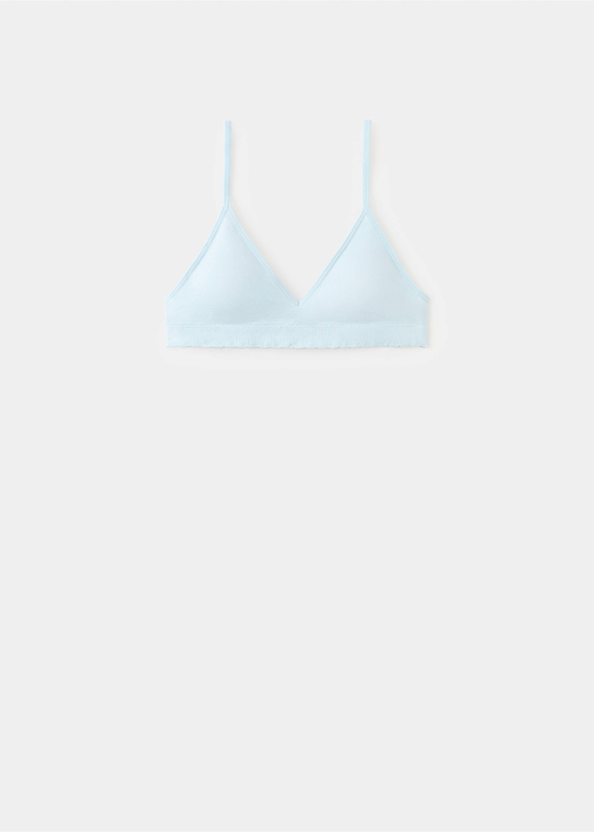 Essential triangle bra - Article without model, Sky Blue. Ref: 27064069-00.