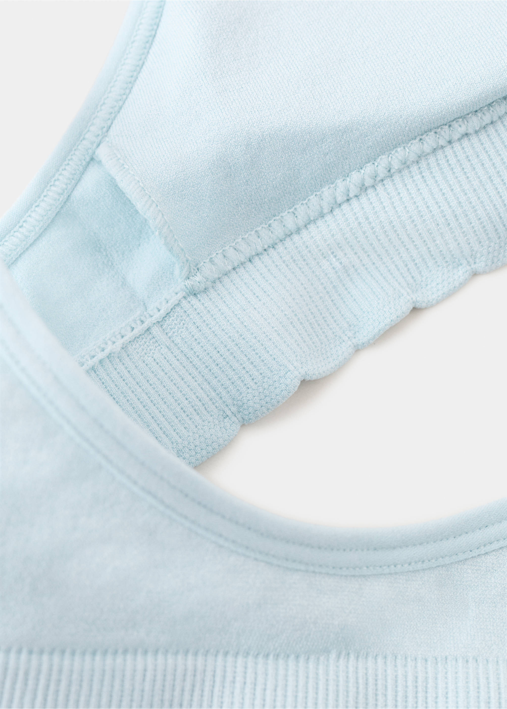Essential triangle bra - Details of the article 8, Sky Blue. Ref: 27064069-00.