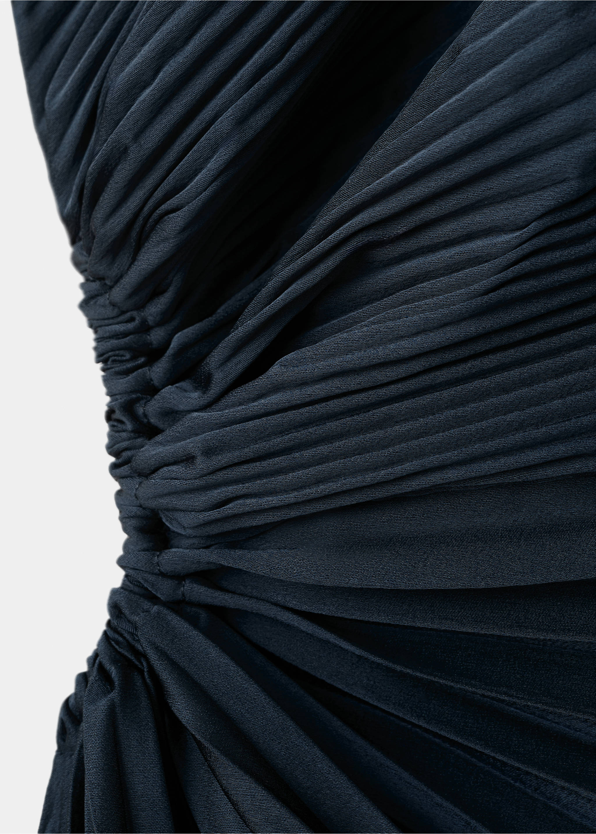 Vestit asimètric prisat obertura - Detall de l'article 8, Blau. Ref: 27064073-00.