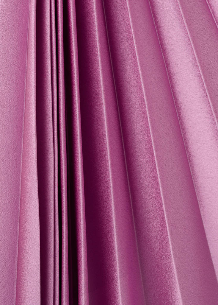 Pleated asymmetrical dress with opening — Light/Pastel Purple
