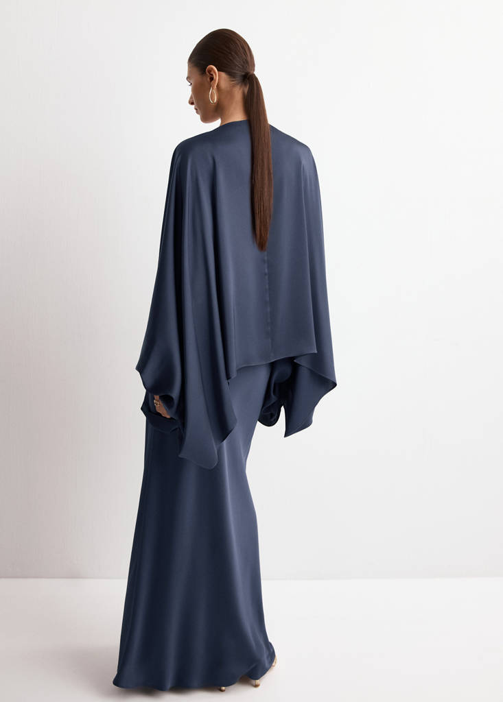 Puffed sleeves blouse — Night Blue