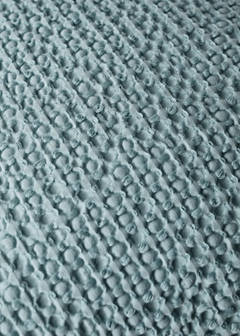 Children’s waffle-cotton garment-dyed cushion cover  40x40cm — Petrol Blue 4