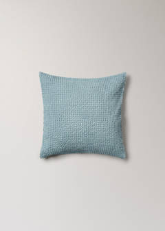 Children’s waffle-cotton garment-dyed cushion cover  40x40cm — Petrol Blue 6