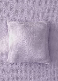 Children’s waffle-cotton garment-dyed cushion cover  40x40cm — Light/Pastel Purple 1