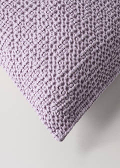 Children’s waffle-cotton garment-dyed cushion cover  40x40cm — Light/Pastel Purple 2
