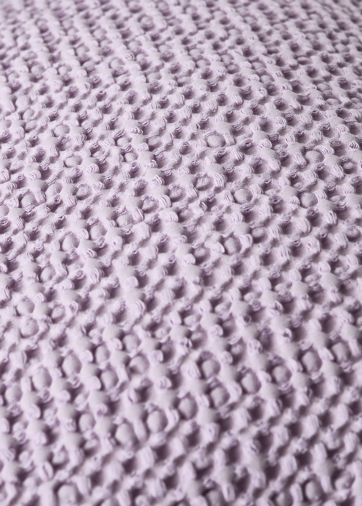 Children’s waffle-cotton garment-dyed cushion cover  40x40cm — Light/Pastel Purple