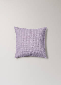 Children’s waffle-cotton garment-dyed cushion cover  40x40cm — Light/Pastel Purple 7
