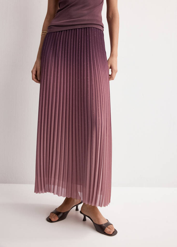 Shiny pleated skirt — Light/Pastel Purple
