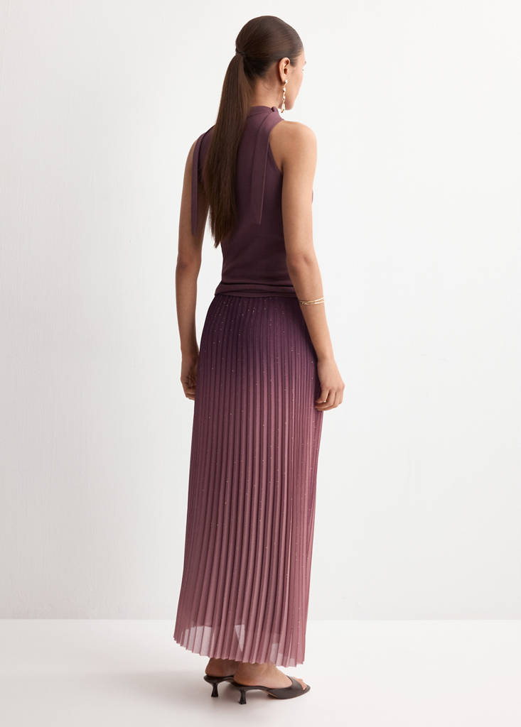 Shiny pleated skirt — Light/Pastel Purple