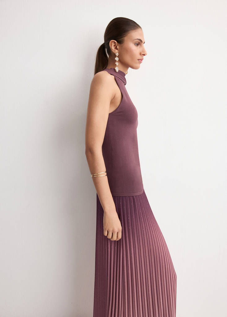 Shiny pleated skirt — Light/Pastel Purple