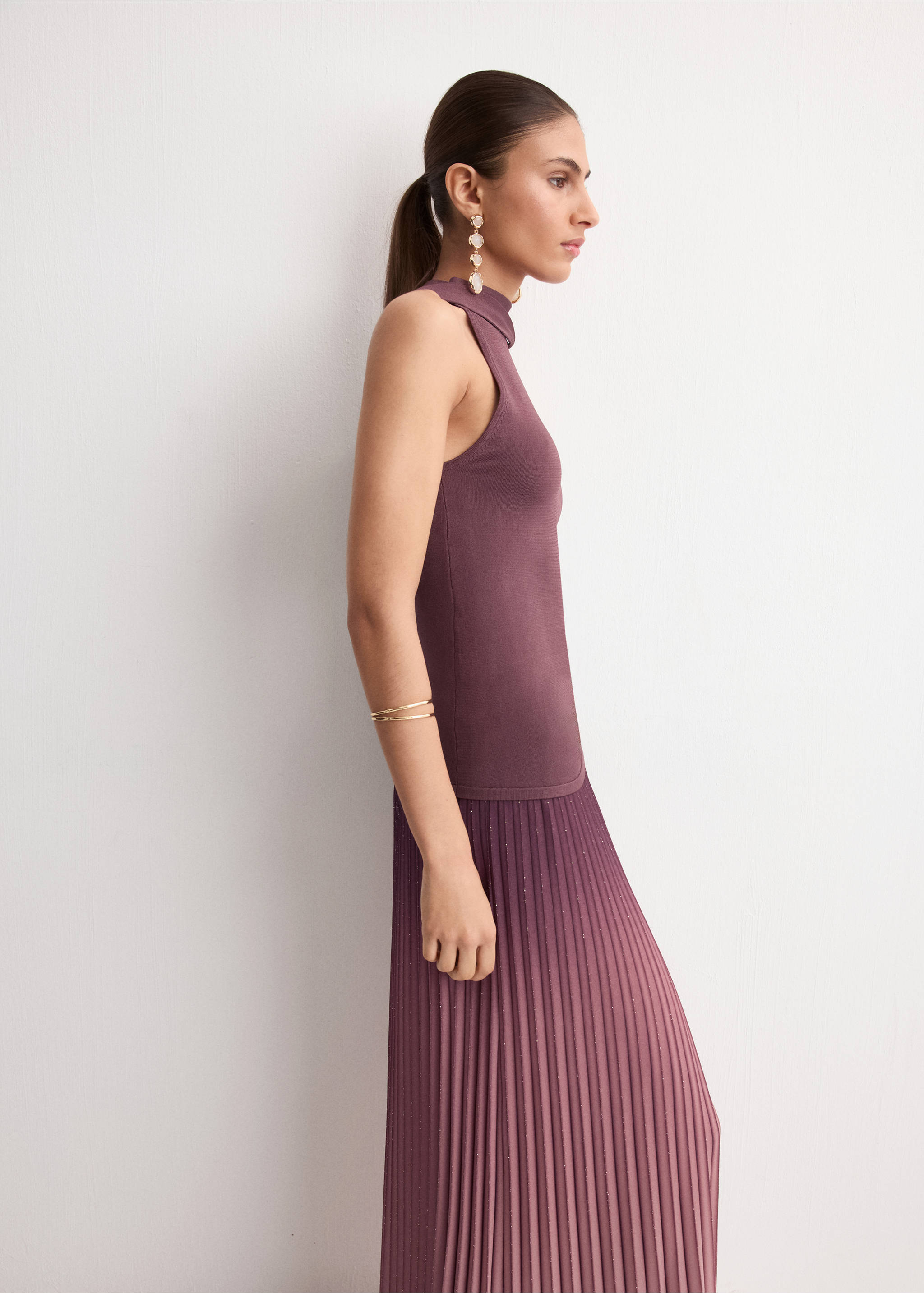 紧身百褶裙 - null, 淡/浅紫色. Ref: 27064077-00.