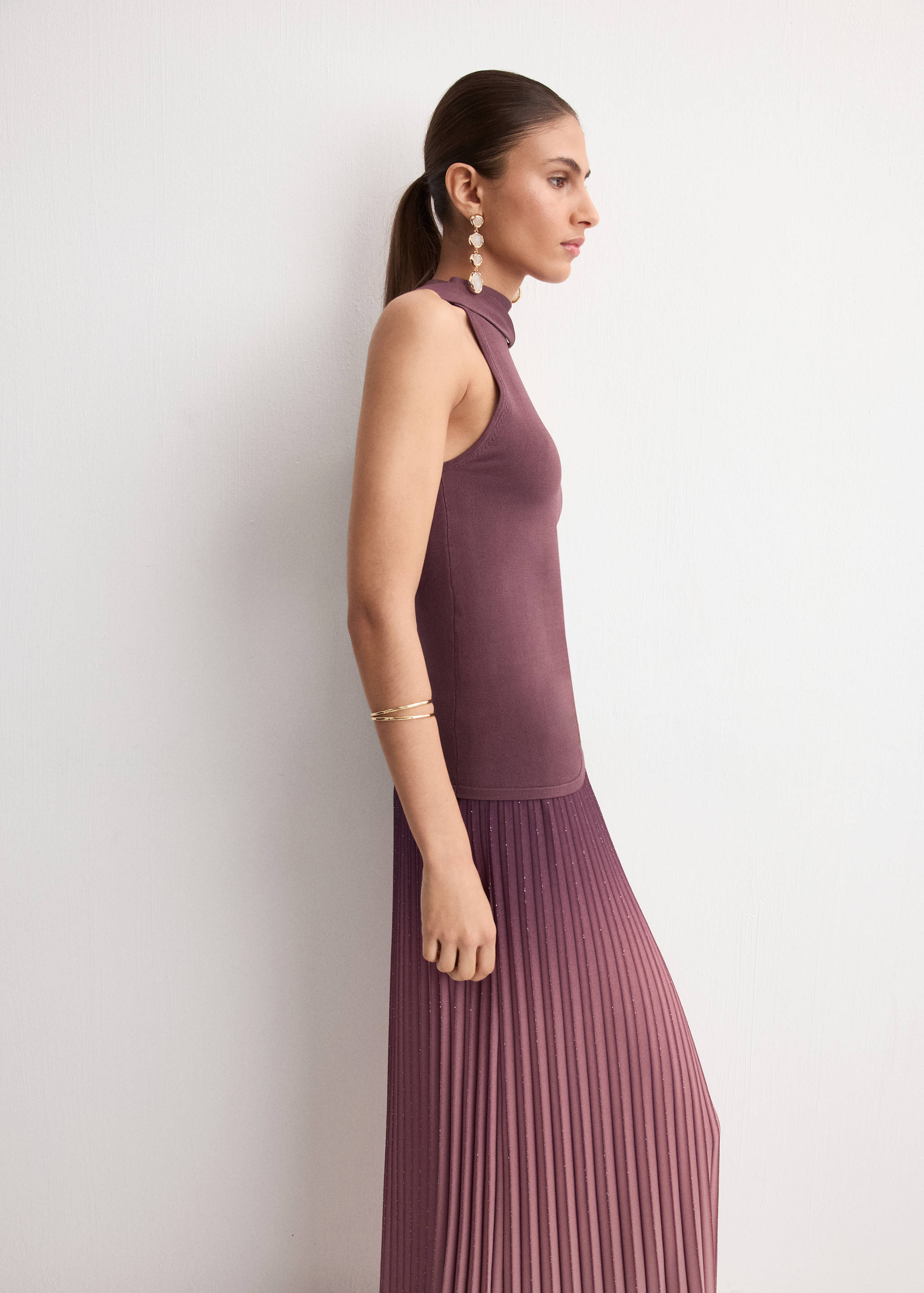 تنورة بطيات لامعة - تفاصيل المنتج 1