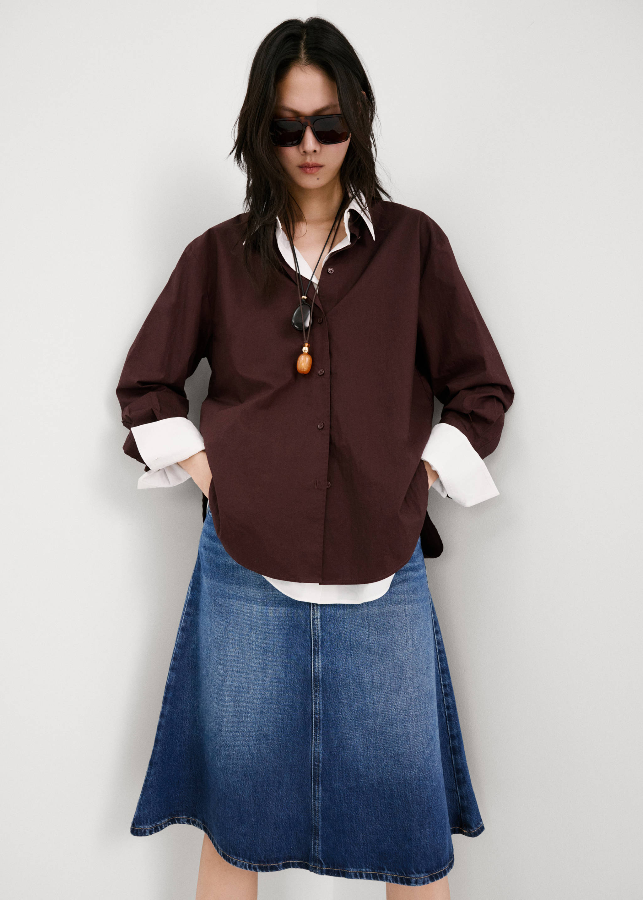 Midi denim skirt - Details of the article 6