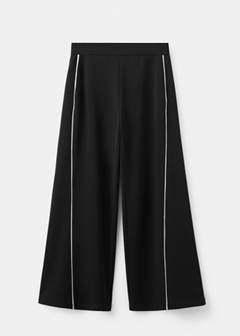 Straight-leg trousers with side stripe — Black 6