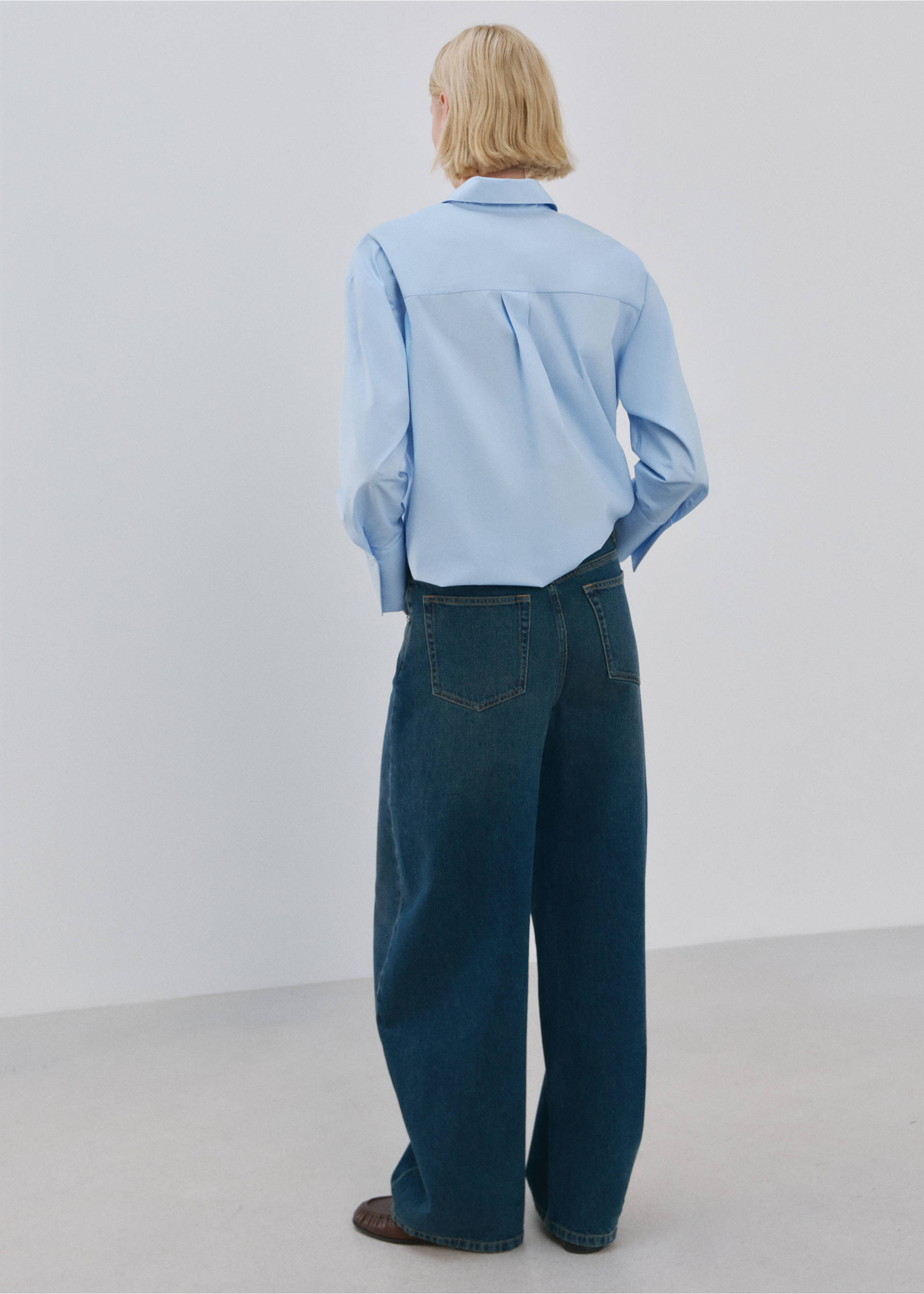 花朵刺绣衬衫 - null, 天蓝. Ref: 27064080-00.