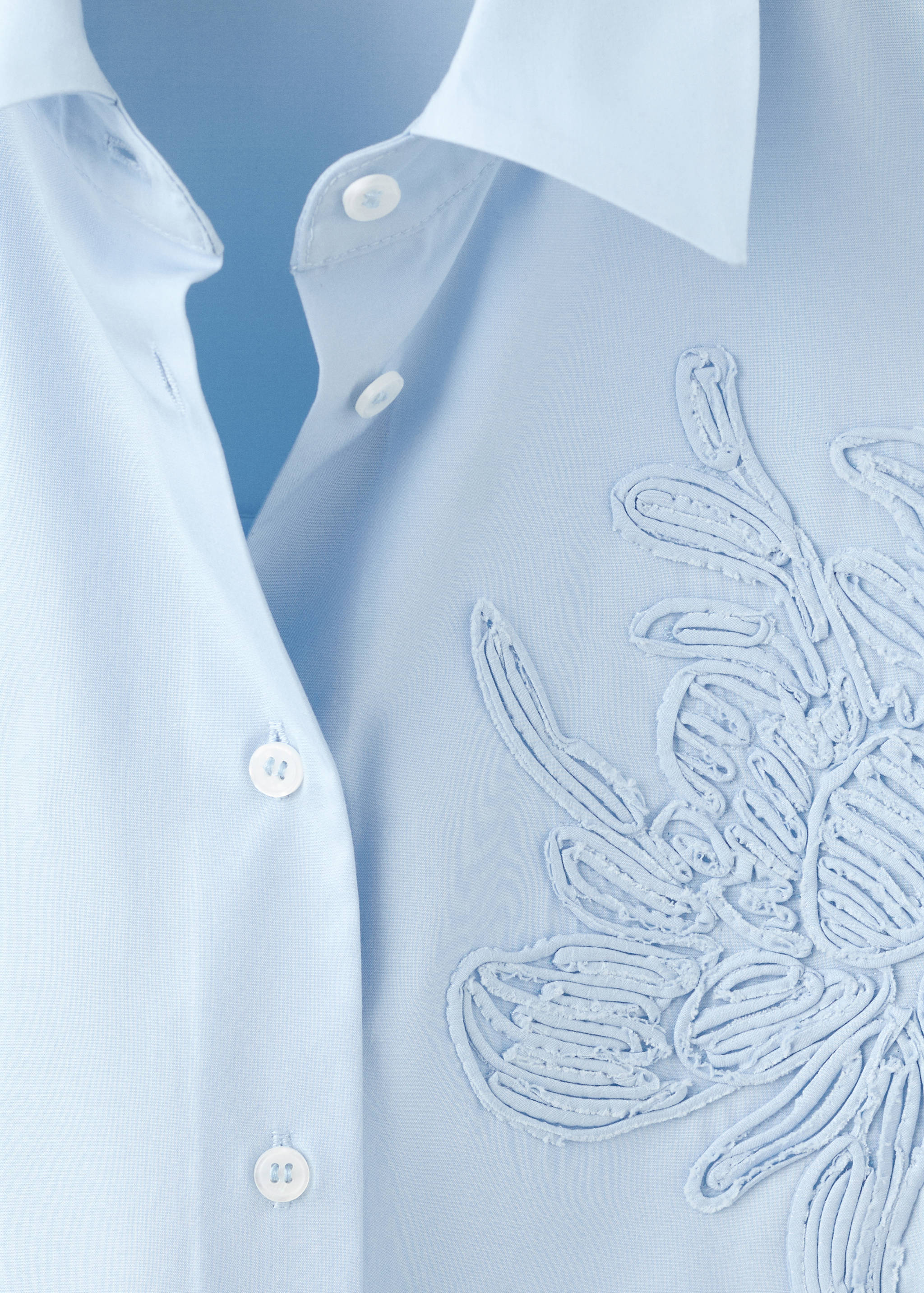 花朵刺绣衬衫 - null