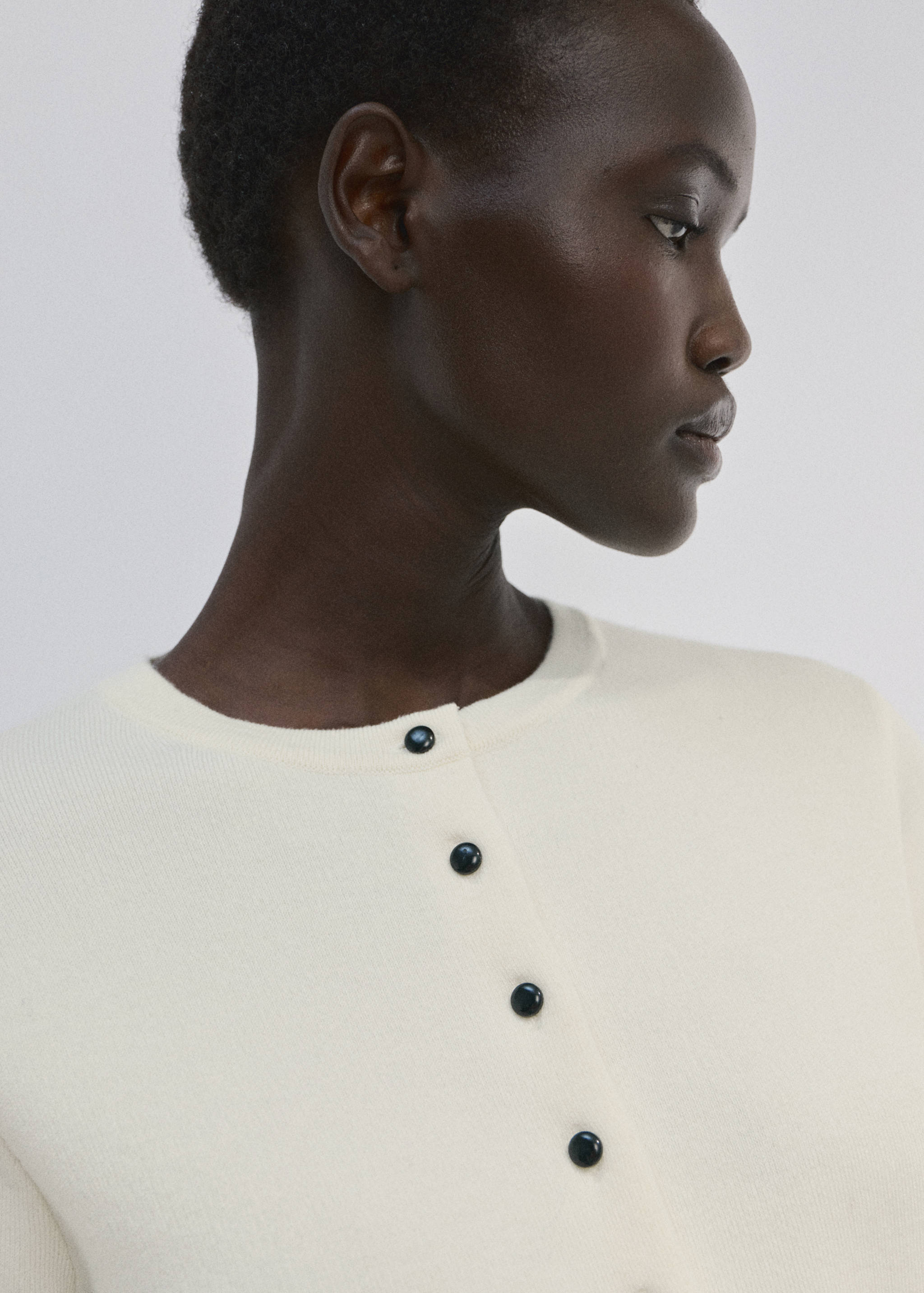 Cardigan de malha com botões - Pormenor do artigo 1