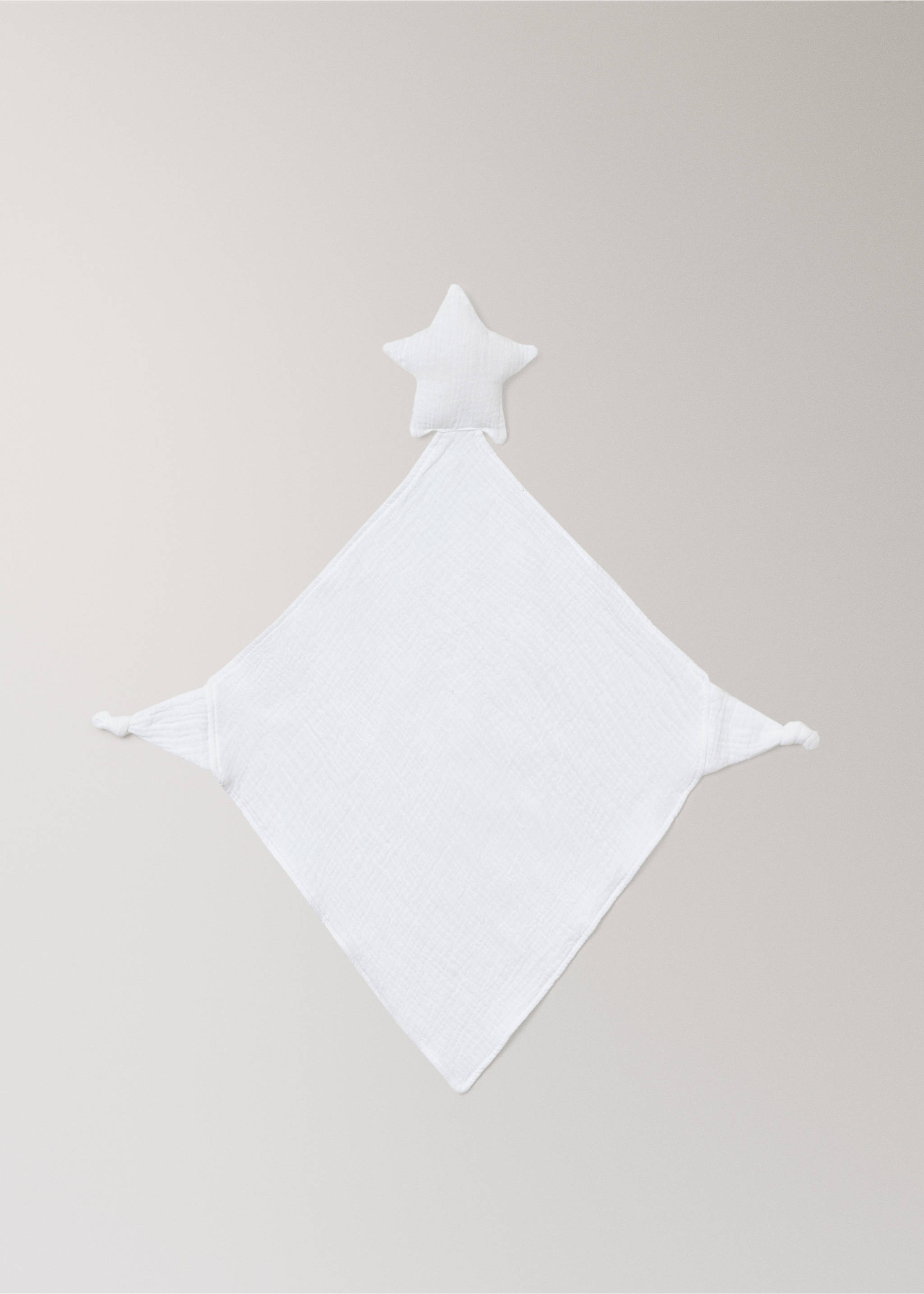 Baby comforter with star design - Article without model, White. Ref: 27064086-00.