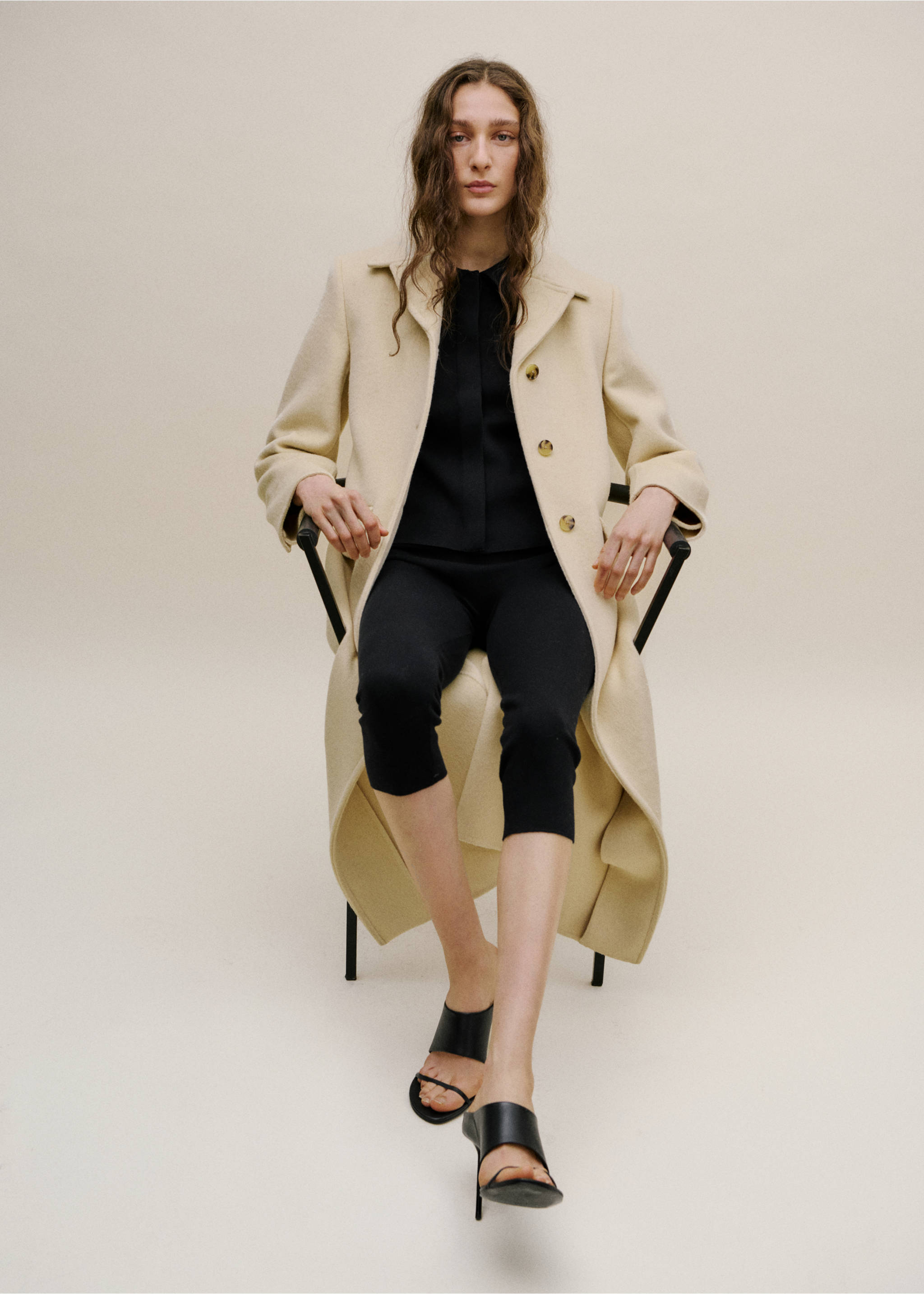 กางเกงคาปรีผ้าถัก - เครื่องบินขนาดกลาง, สีดำ. Ref: 27064087-00.