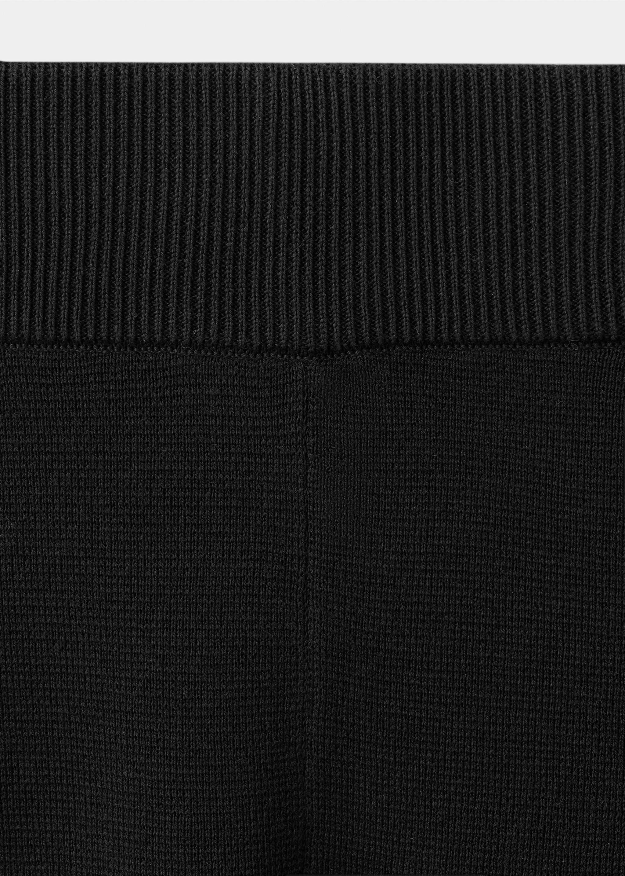 กางเกงคาปรีผ้าถัก - รายละเอียดของสินค้า 8, สีดำ. Ref: 27064087-00.