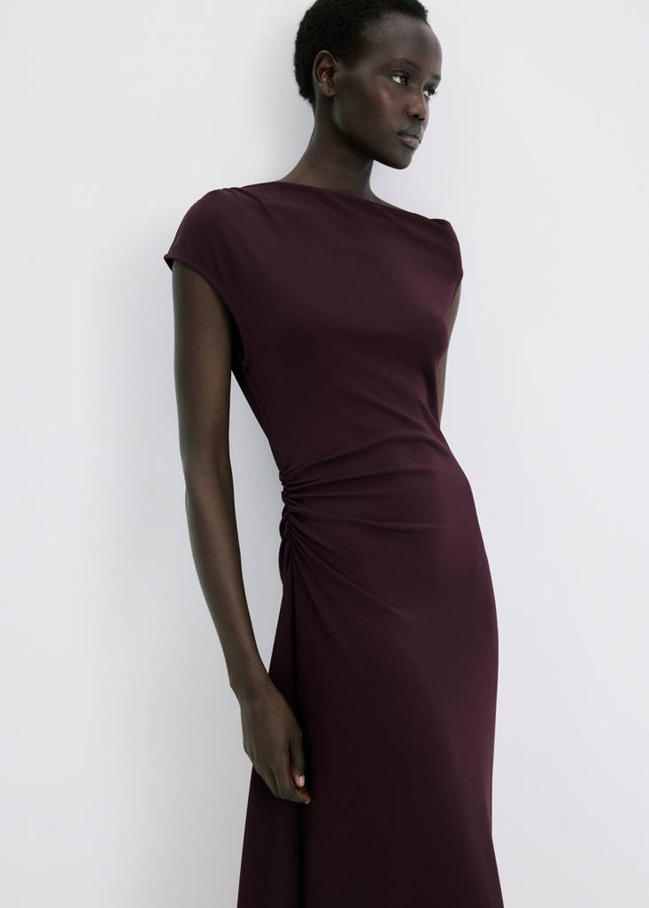 Ruched long dress