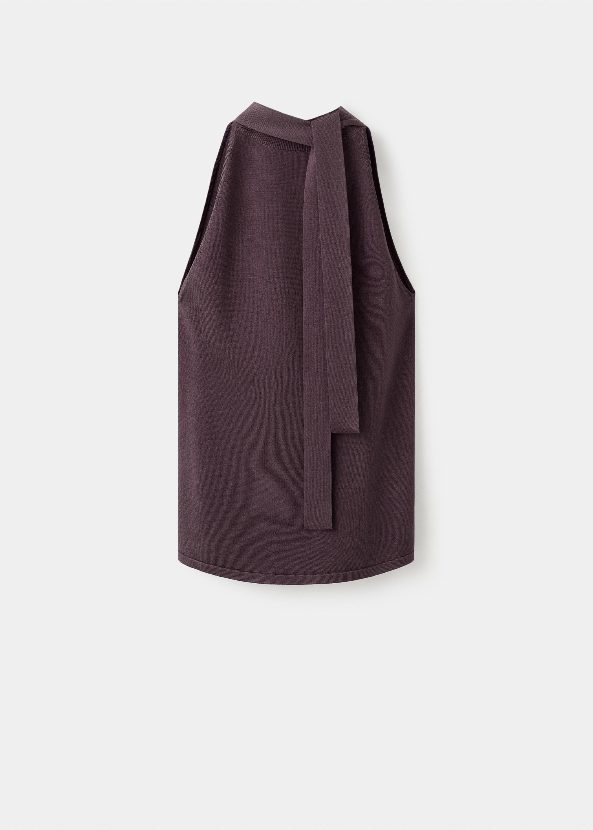 Halter-neck knitted top - Article without model, Wine. Ref: 27064091-00.