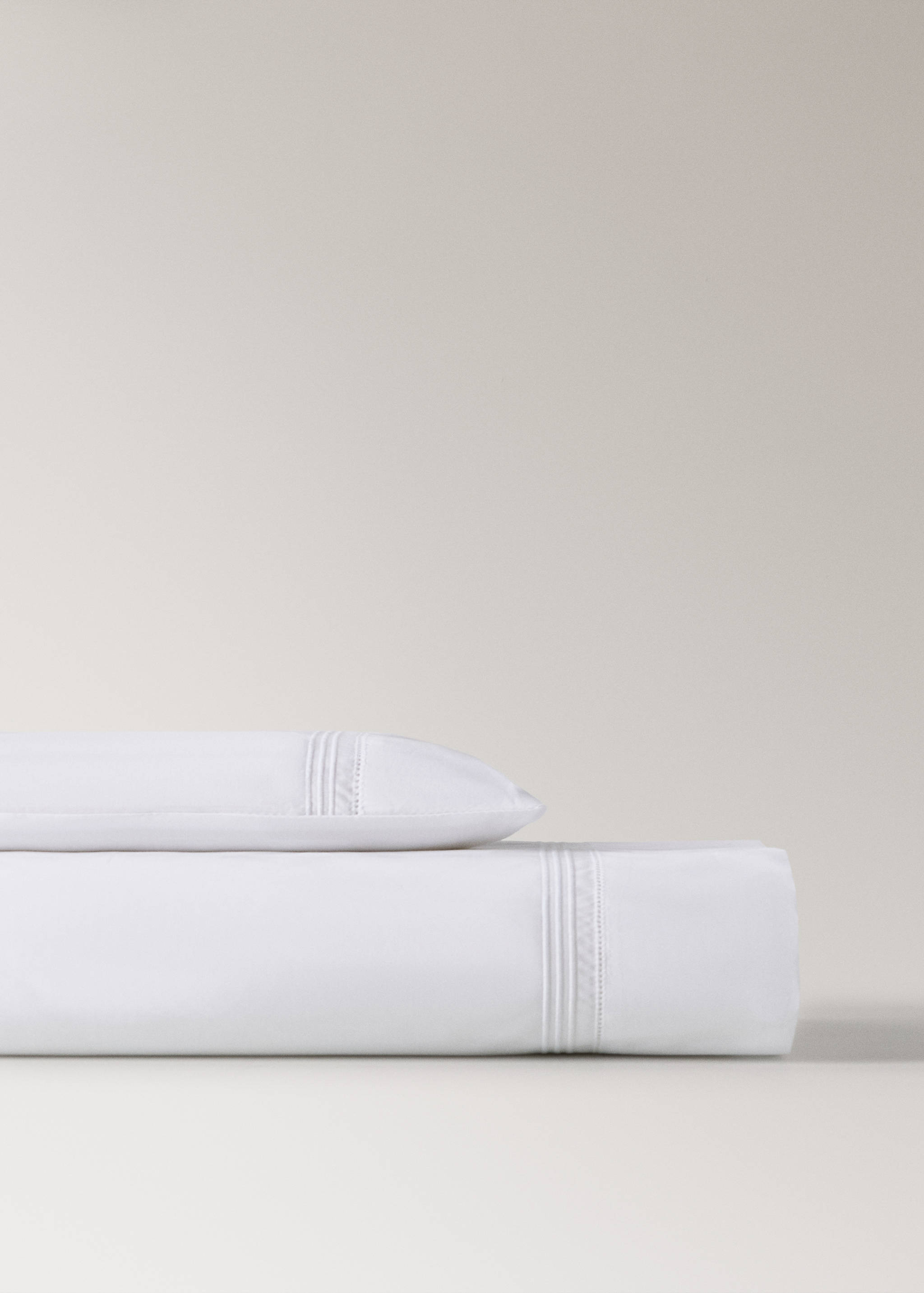 Parure de draps mini berceau percale de coton ajouré - Article sans modèle