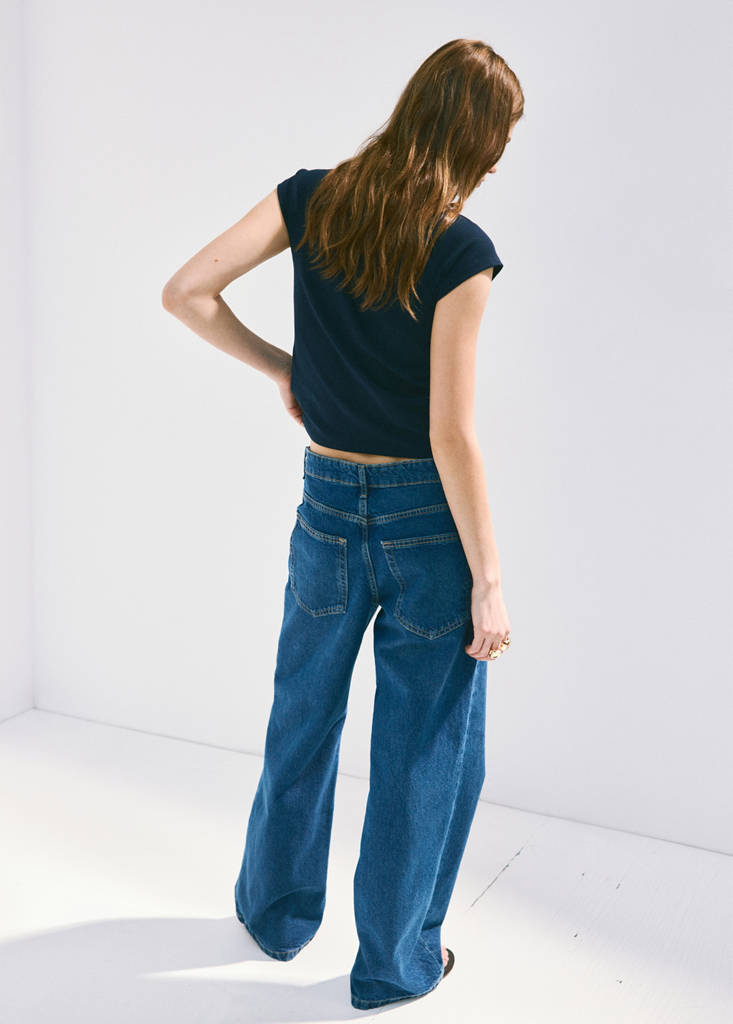 Mid-rise straight jeans — Dark Blue