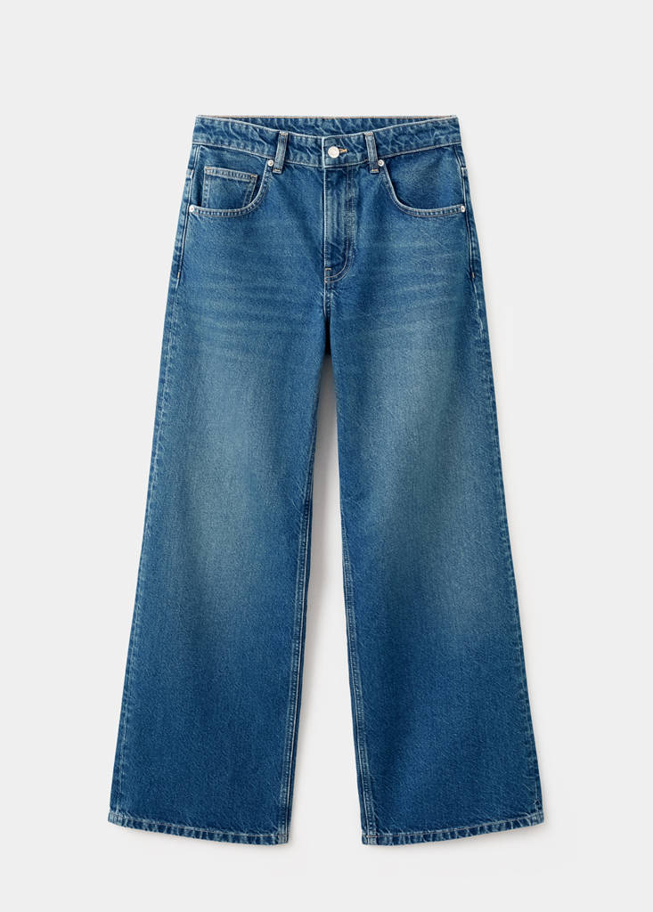 Mid-rise straight jeans — Dark Blue