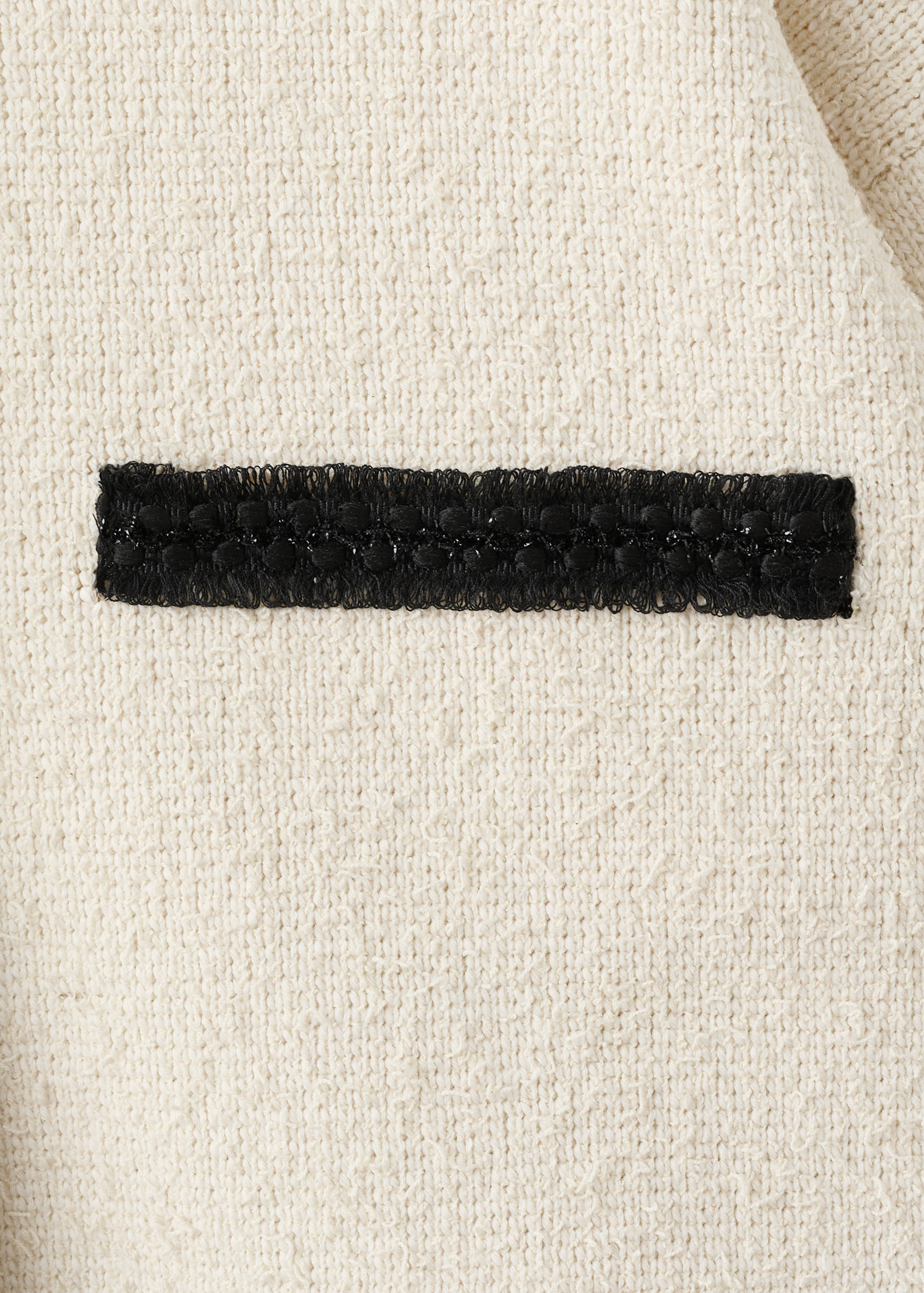 Contrasting ribbed cardigan - Details of the article 0