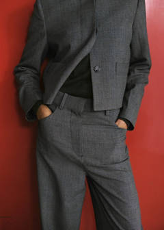 Mid-rise suit trousers — Grey 4