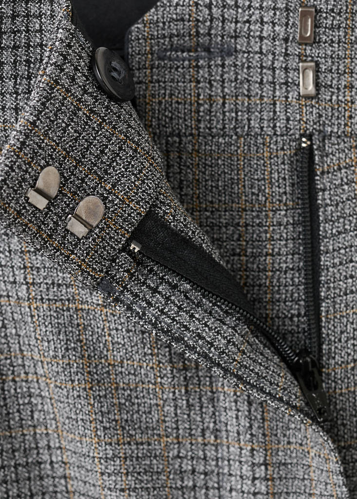 Mid-rise suit trousers — Grey