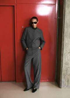 Mid-rise suit trousers — Grey 10