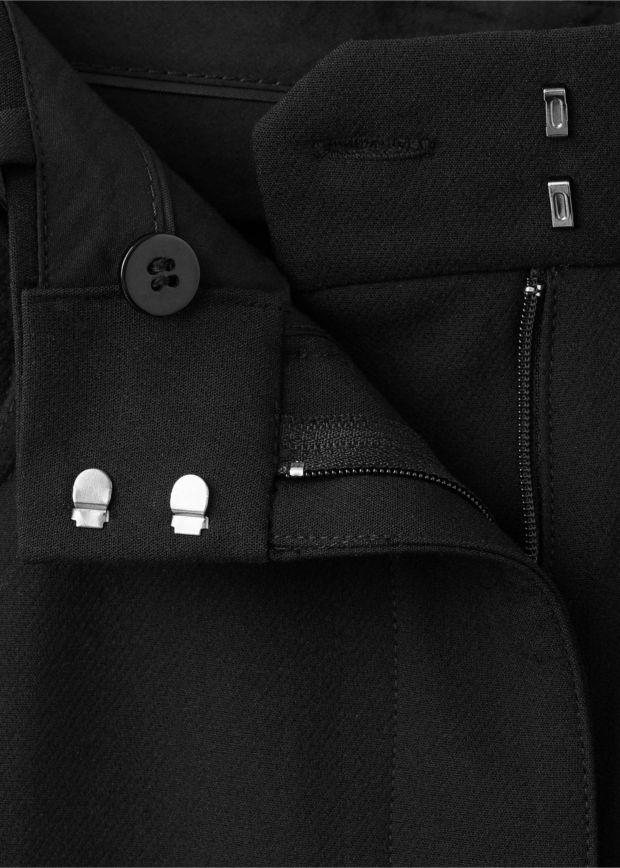 Pantalón traje tiro medio - Detalle del artículo 8, Negro. Ref: 27064101-00.