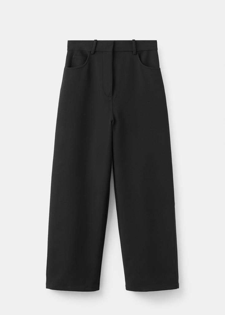 Mid-rise suit trousers — Black