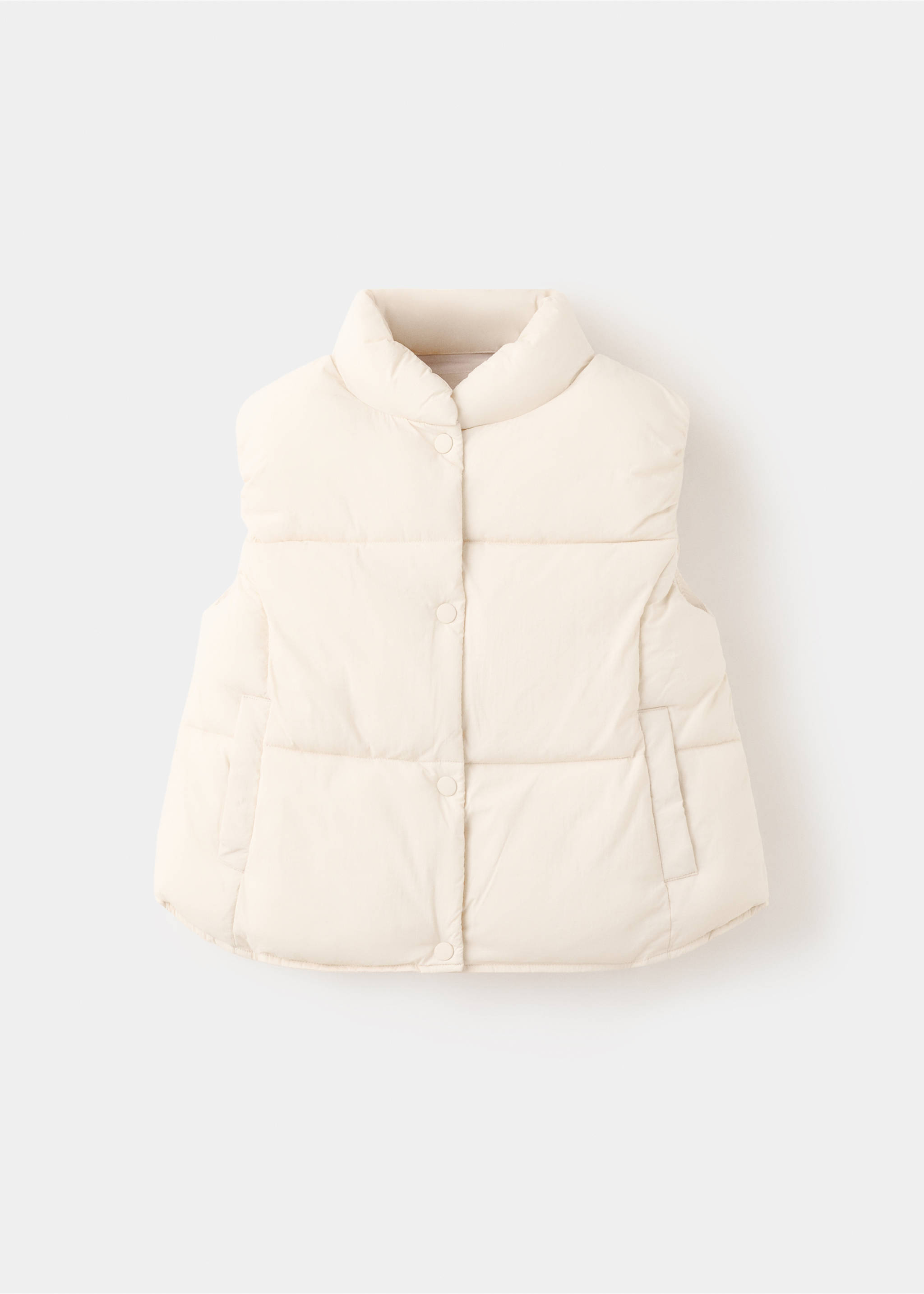 Quilted gilet - Article without model, Ecru. Ref: 27064404-00.