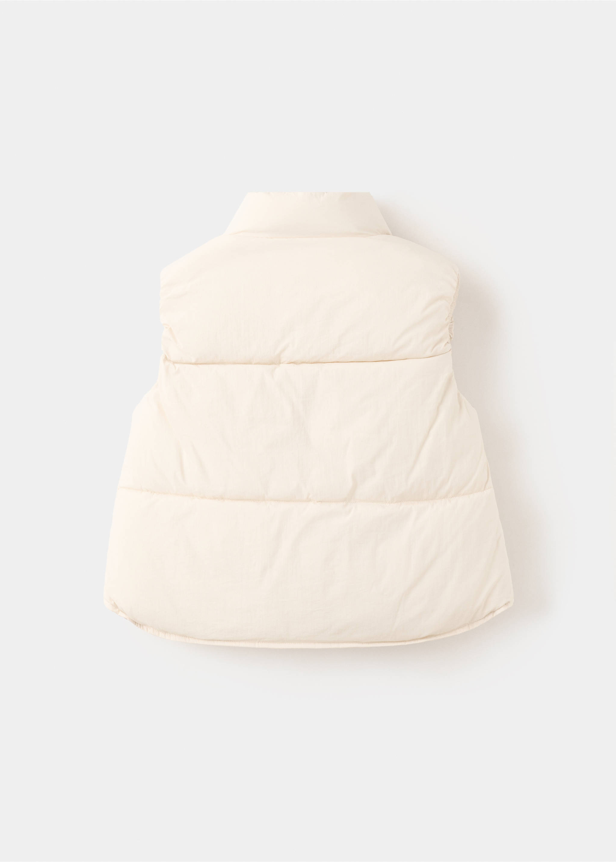 Quilted gilet - Reverse of the article, Ecru. Ref: 27064404-00.
