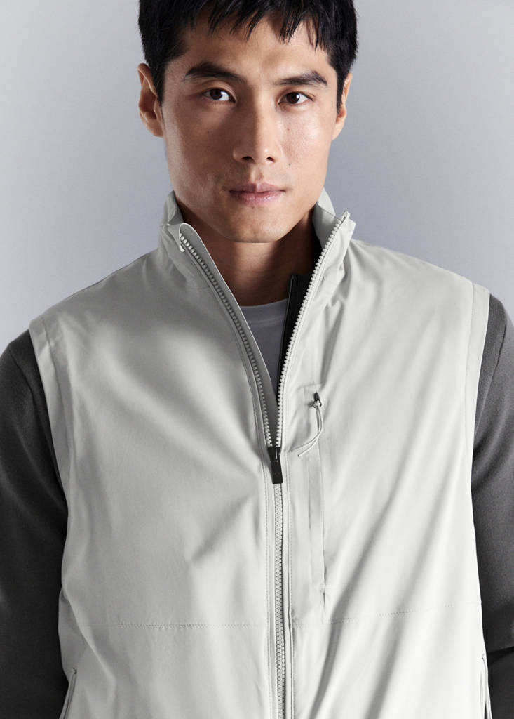 Packable water-repellent gilet with Thermore® technology — Ice Grey