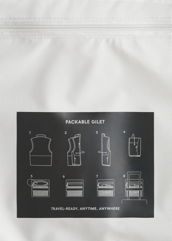 Packable water-repellent gilet with Thermore® technology — Ice Grey
