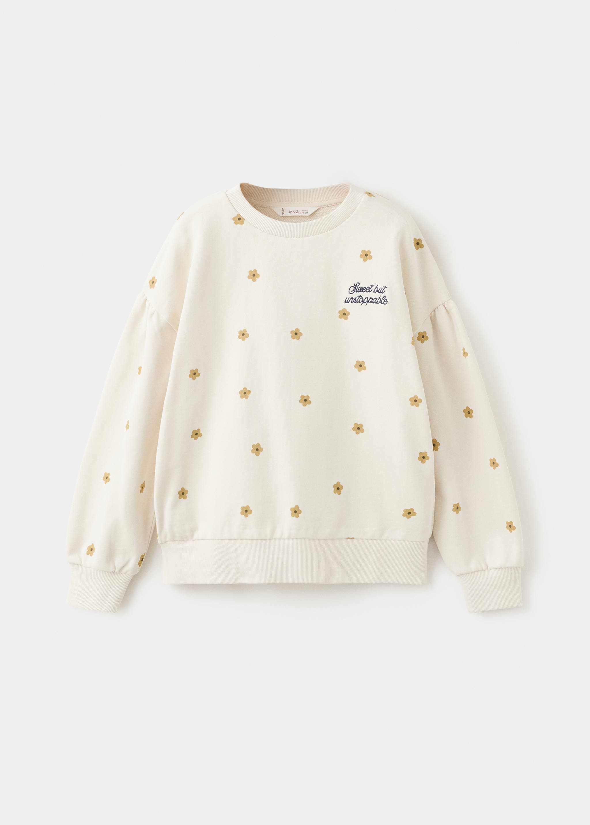 Cotton sweatshirt with floral print - Article without model