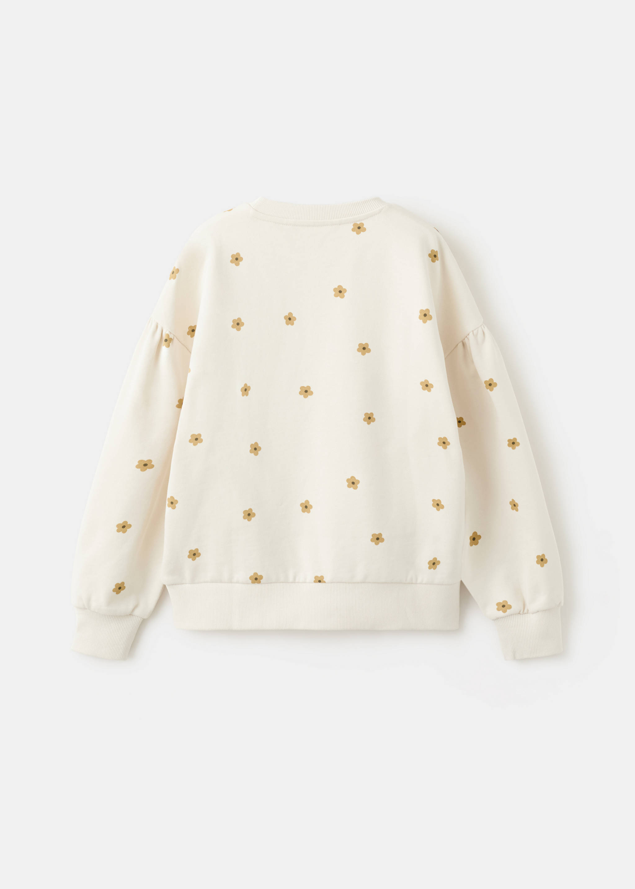 Cotton sweatshirt with floral print - Reverse of the article
