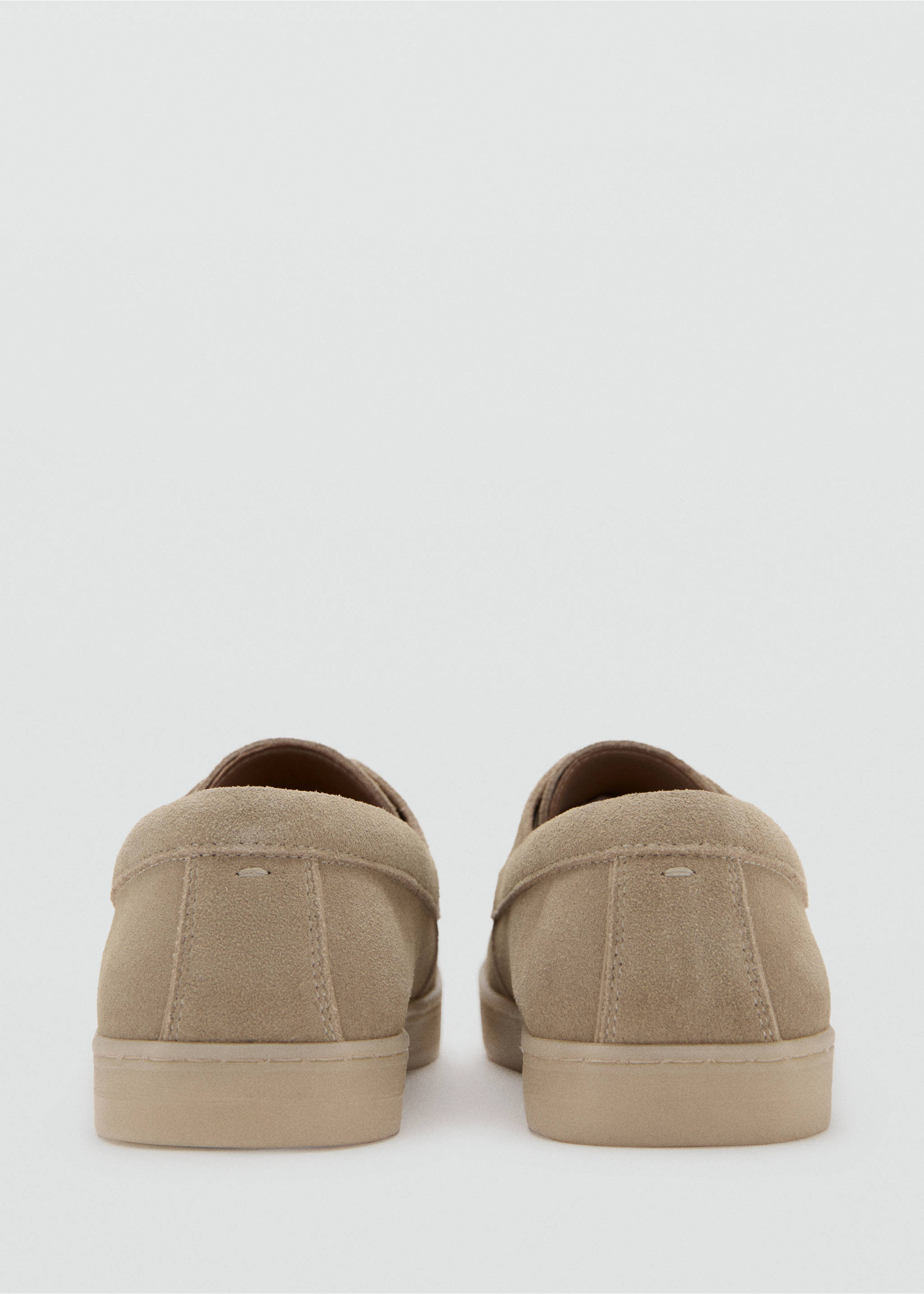 Suede leather lace-up shoe - Details of the article 1, Sand. Ref: 27064409-00.
