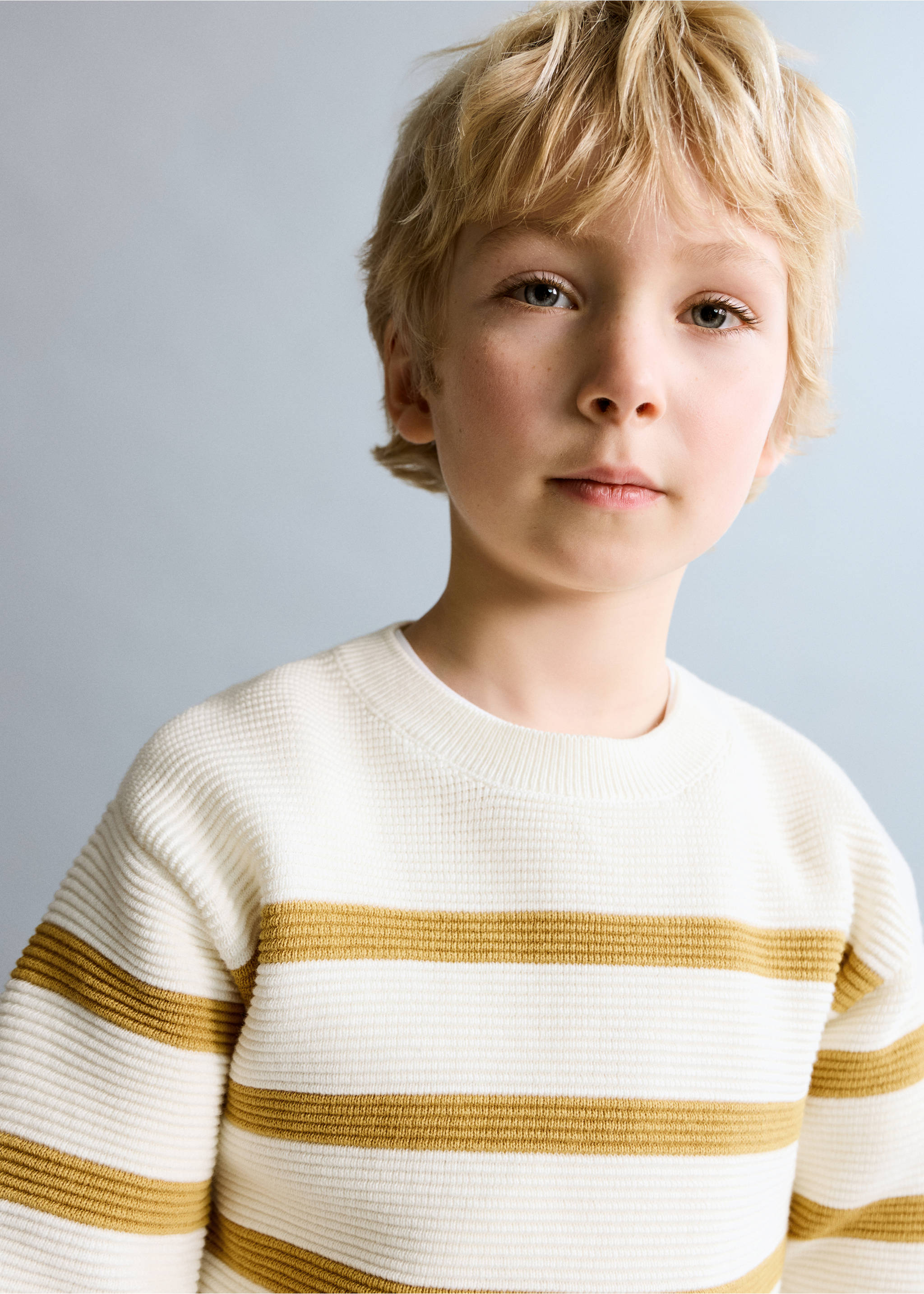 Jersei punt canalé ratlles - Detall de l'article 1, Mostassa. Ref: 27064418-00.