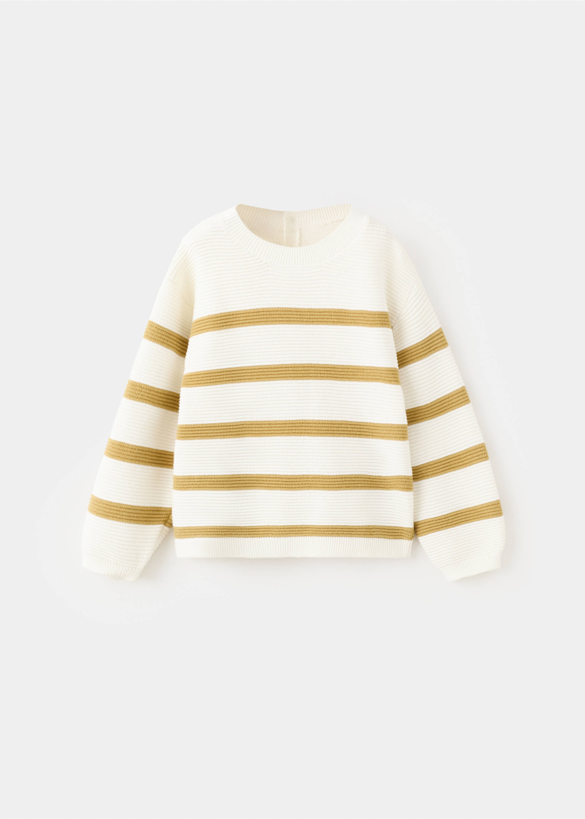 Jersei punt canalé ratlles - Article sense model, Mostassa. Ref: 27064418-00.