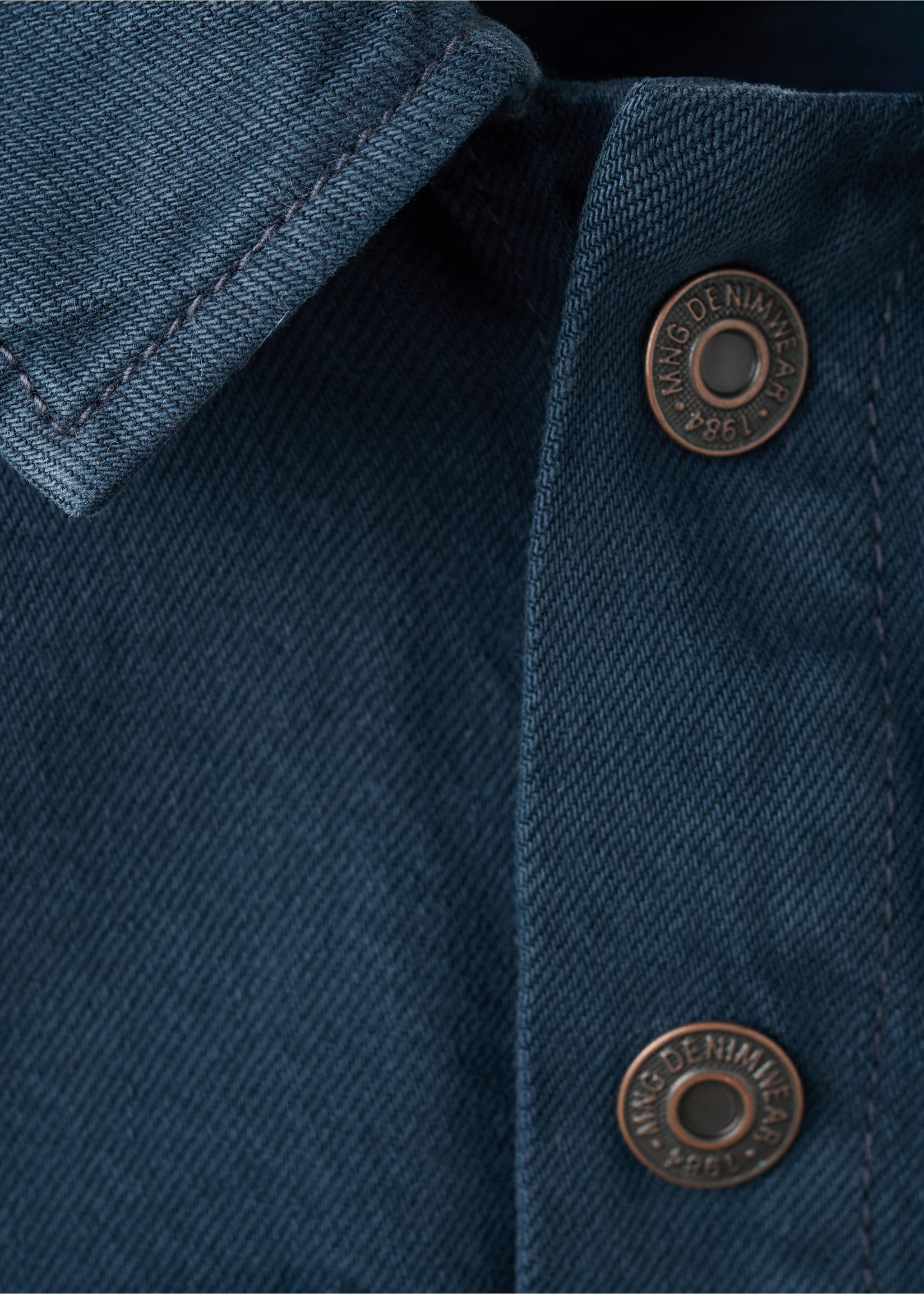 Cazadora vaquera bolsillos - Detalle del artículo 0, Azul marino. Ref: 27064419-00.